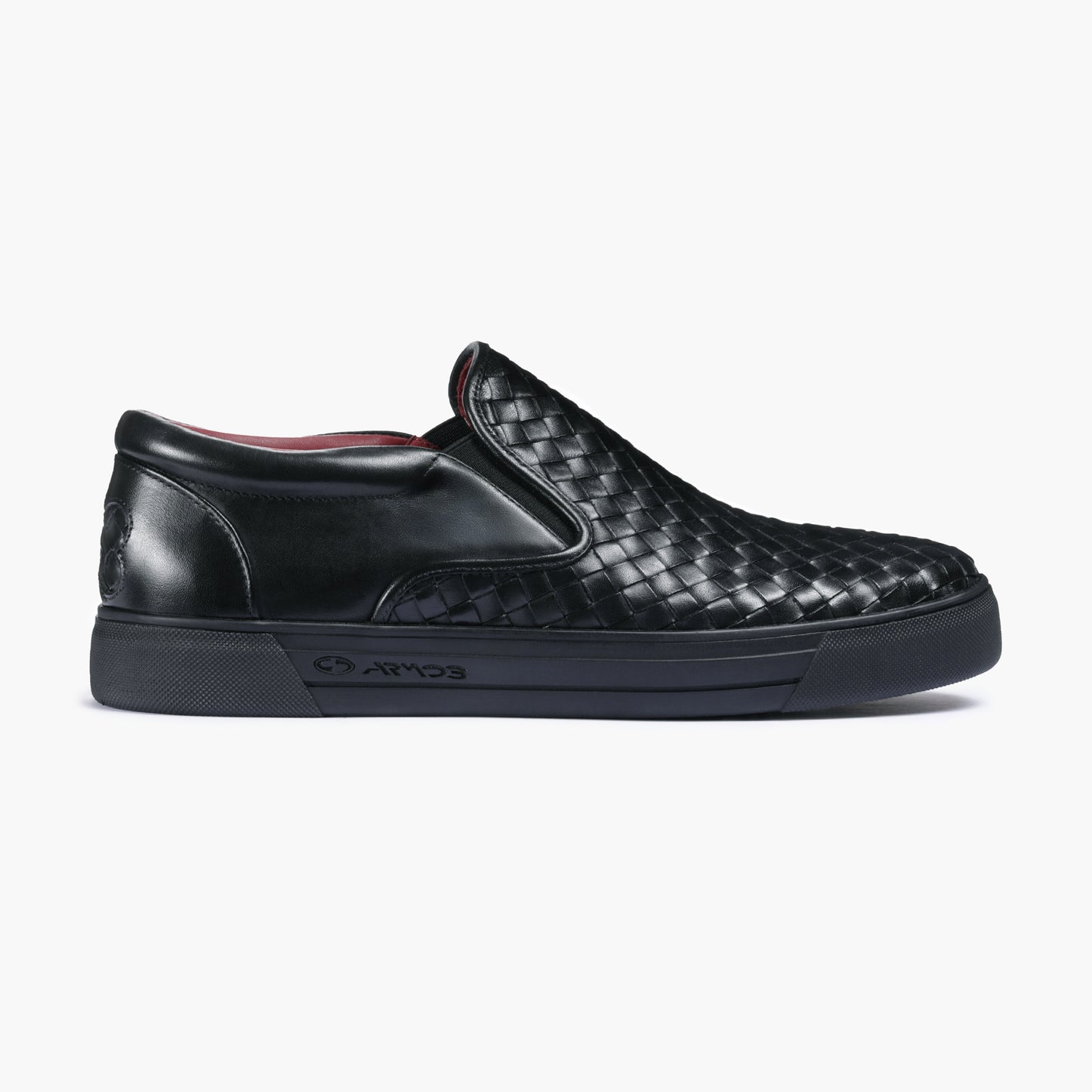 Men's Black Woven Slip-On Sneaker