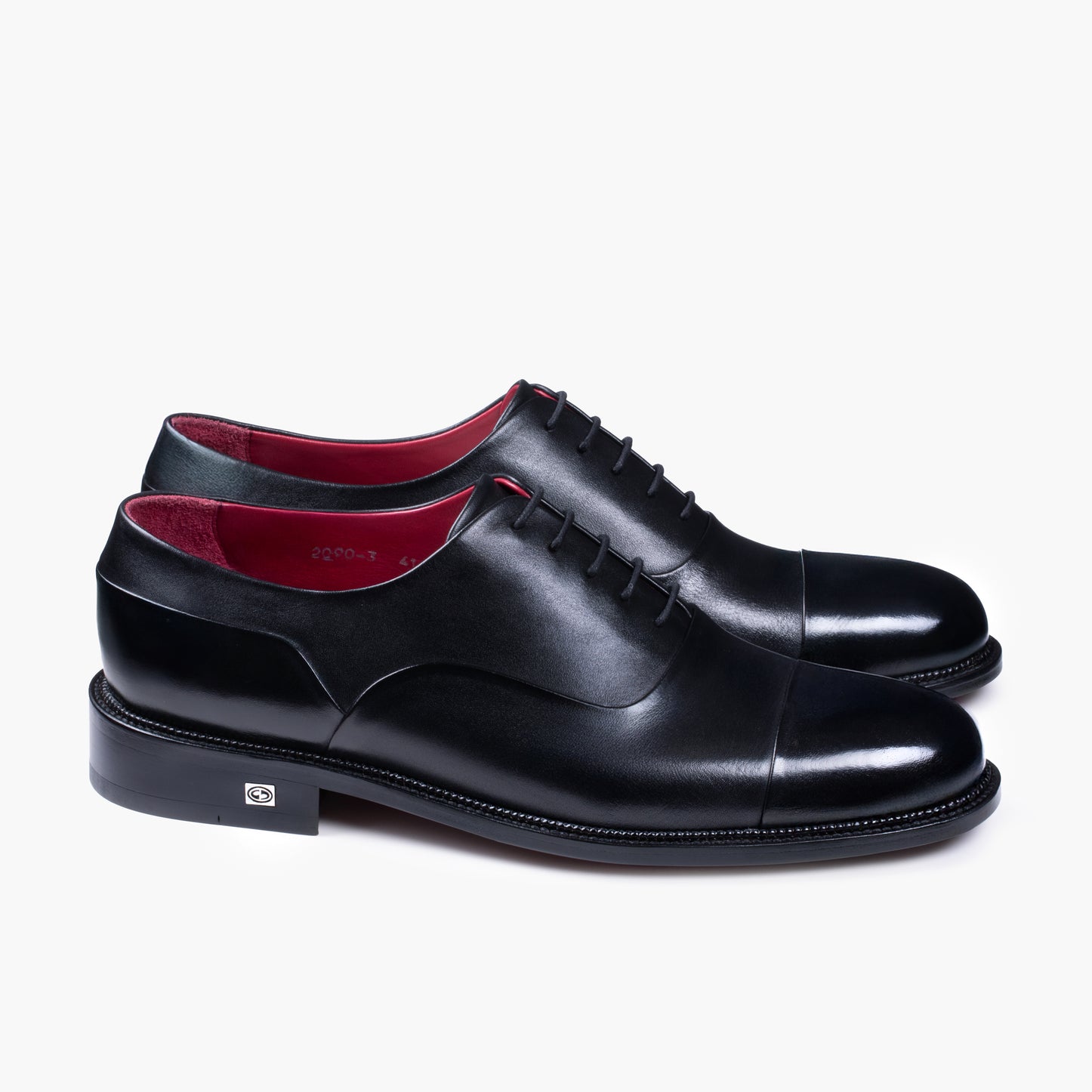 Men’s Black Oxford with Glossy Toe Cap