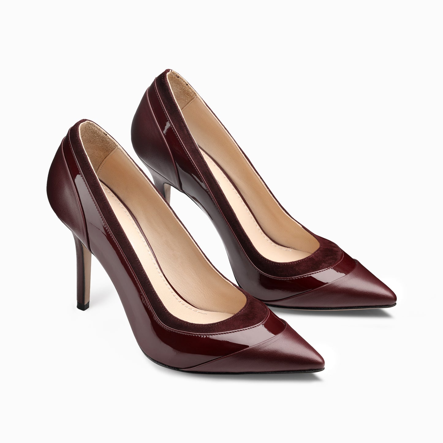 Women's Burgundy Pointed-toe Pump