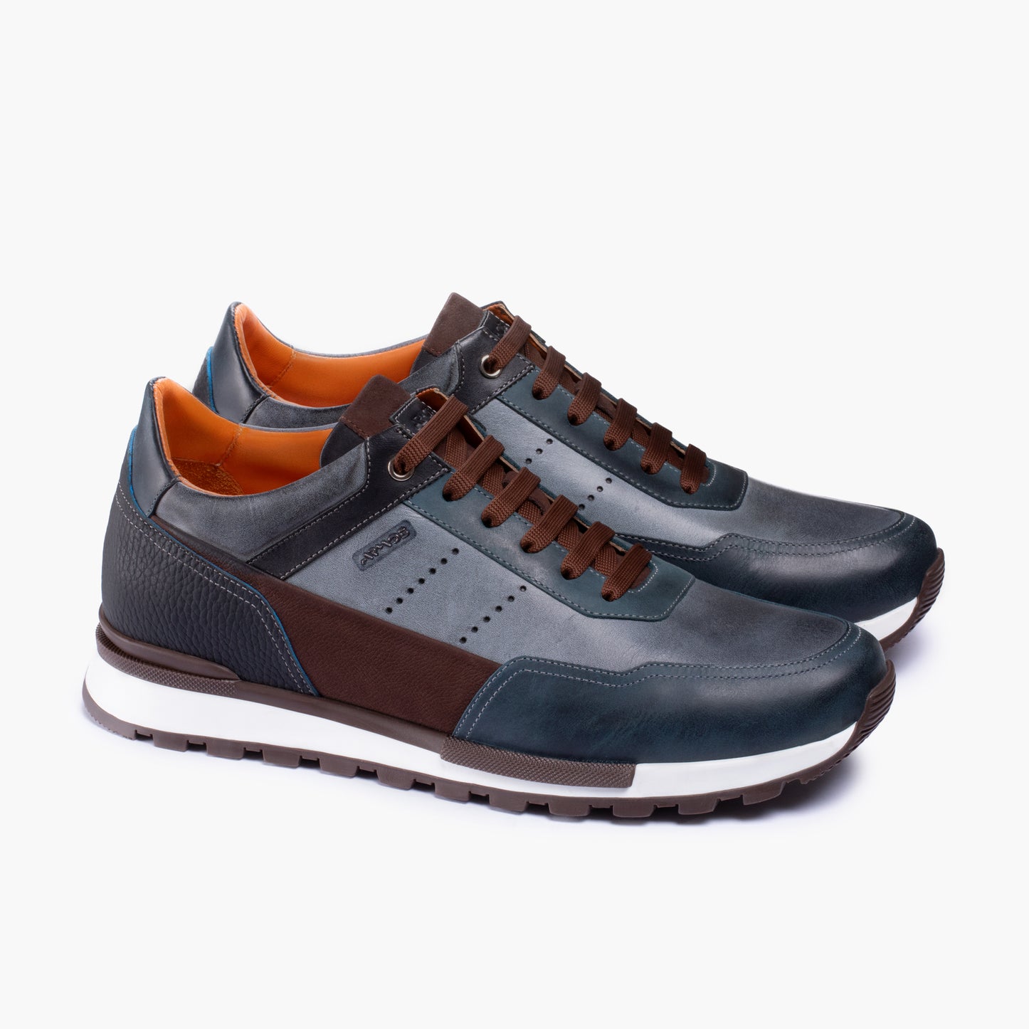 Men's Blue Nubuck & Leather Sneaker