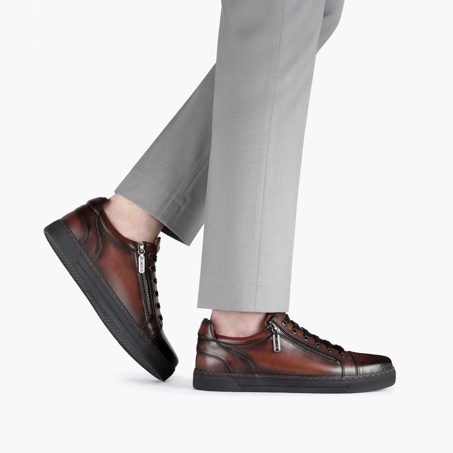 Men's Brown Patina Leather Sneaker