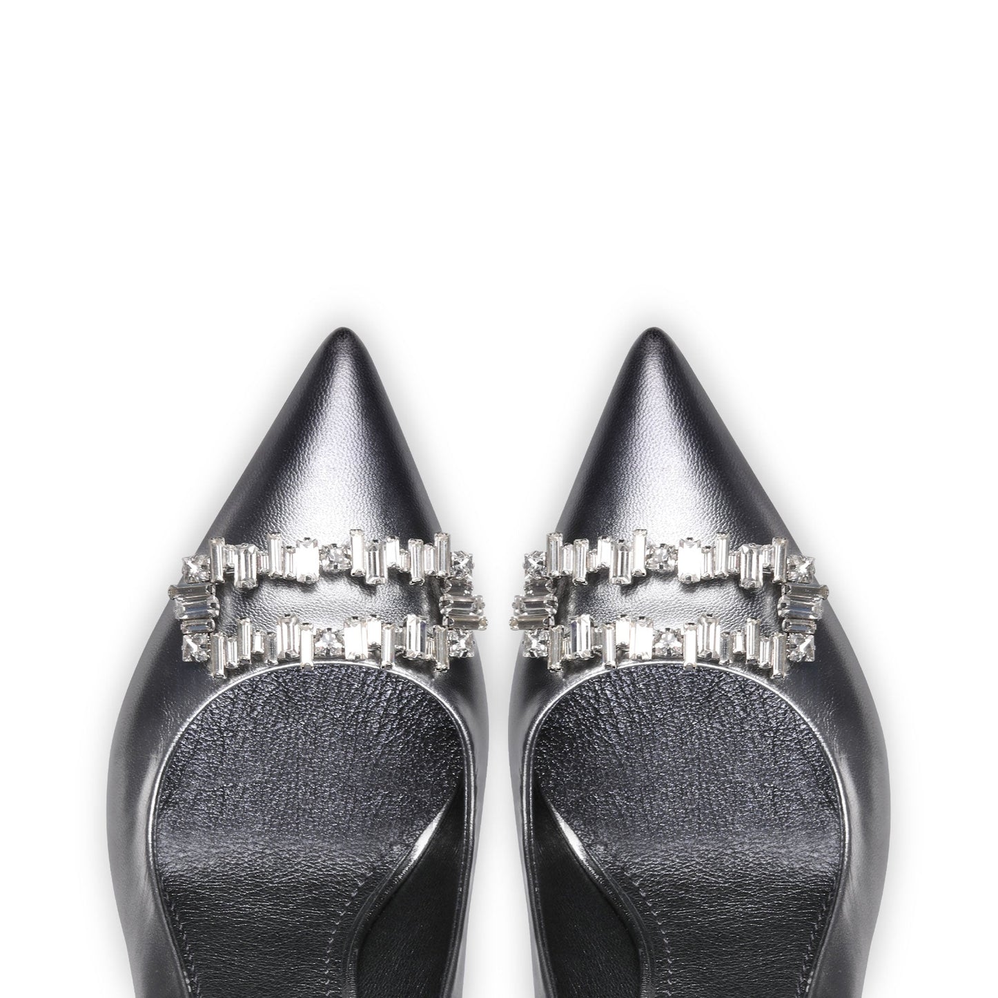 Women's Metallic Silver Leather Pump