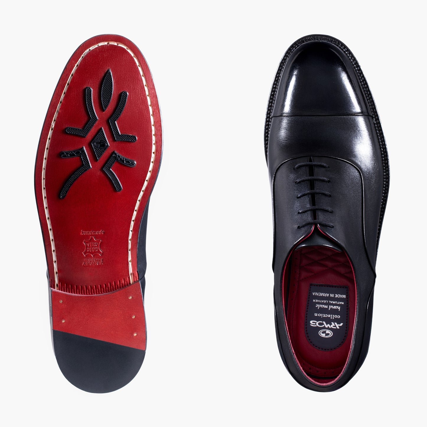 Men’s Black Oxford with Glossy Toe Cap