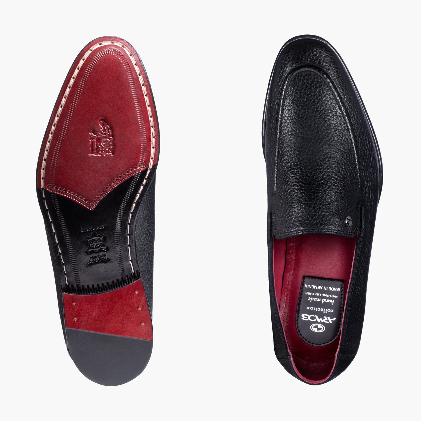 Men’s Black Deer Leather Loafer