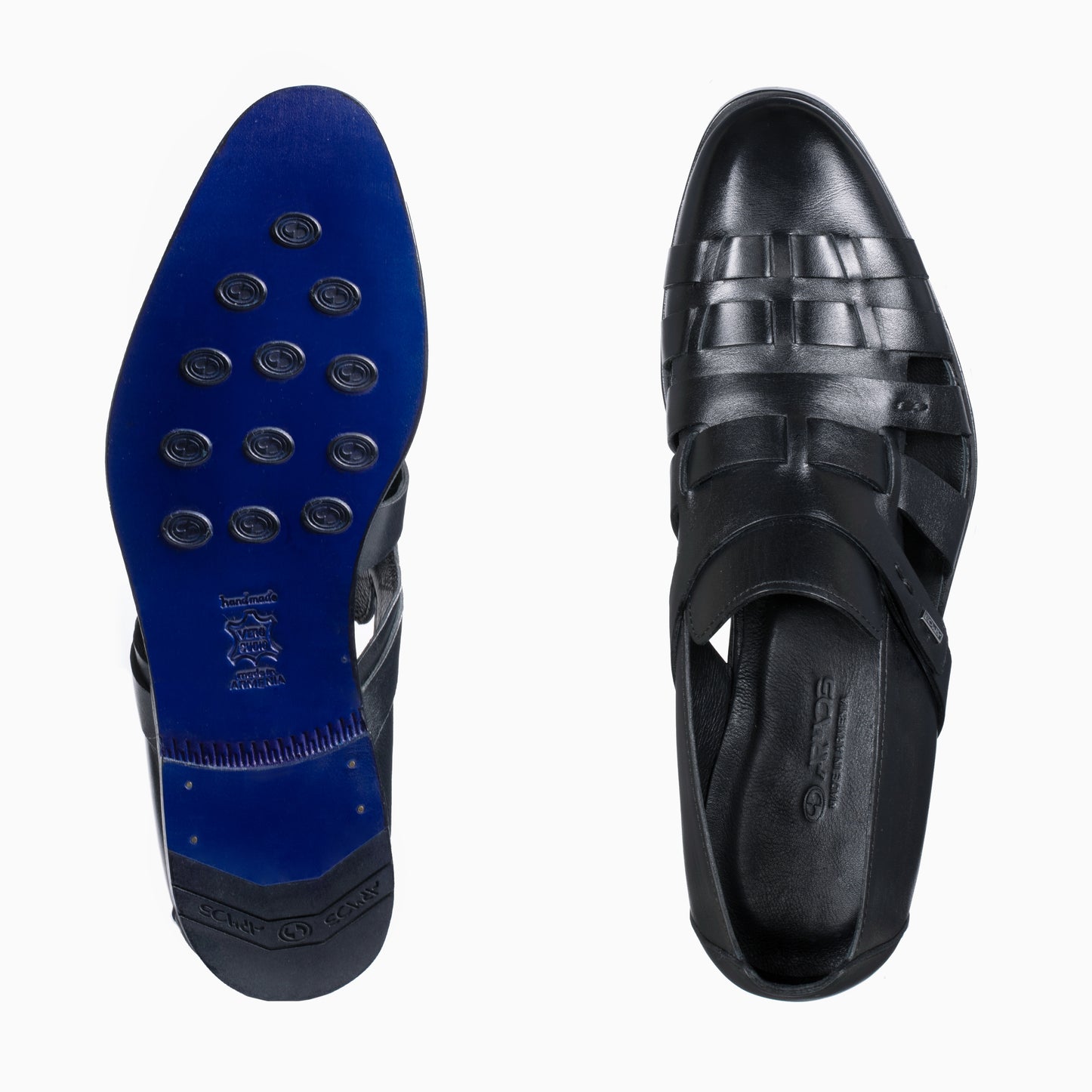 Men's Black Side Strap Fisherman Sandal