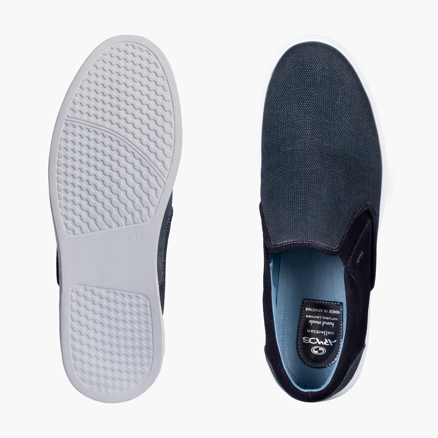 Men's Dark Gray Linen Slip-On Sneaker