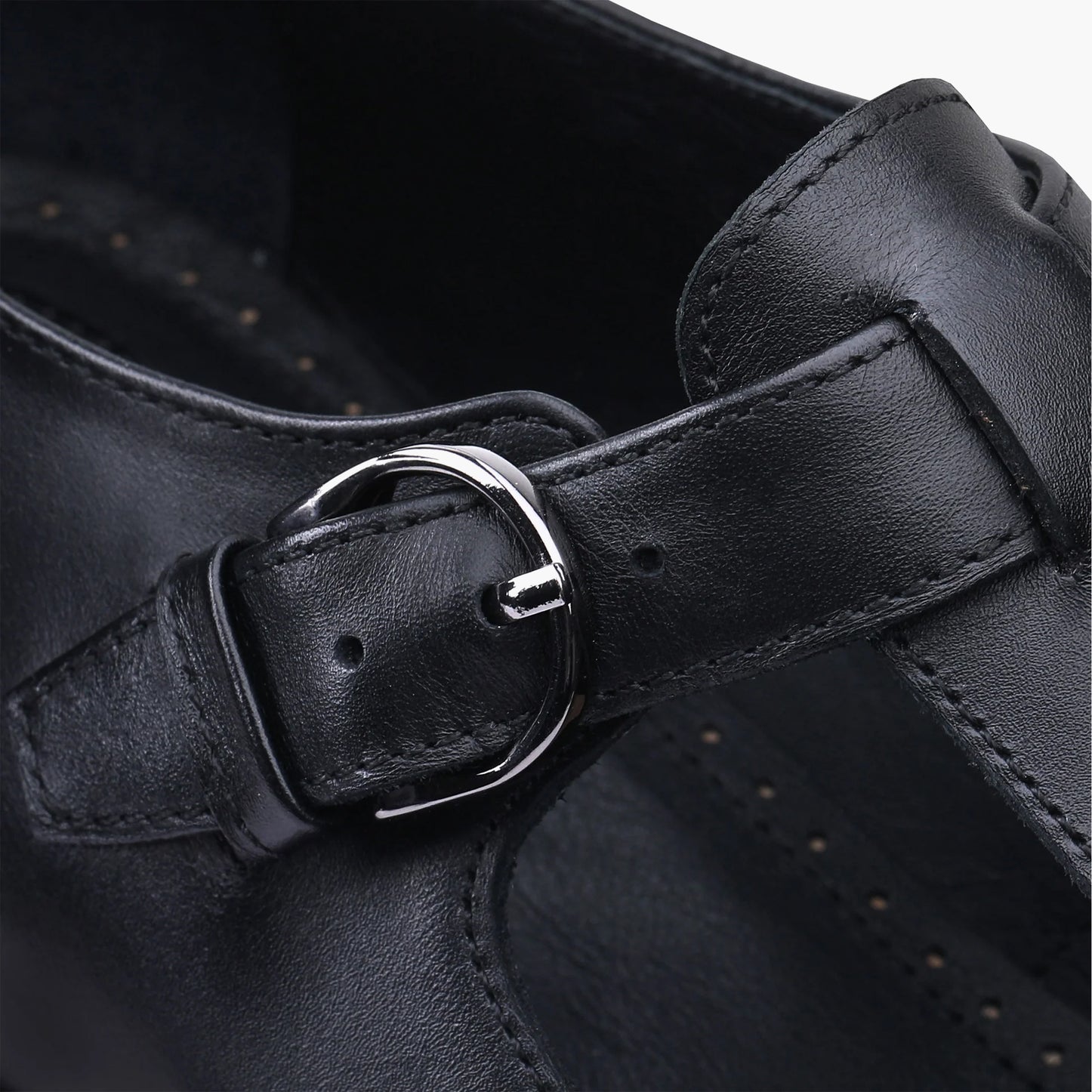Men's Black Fisherman Sandal with Buckle