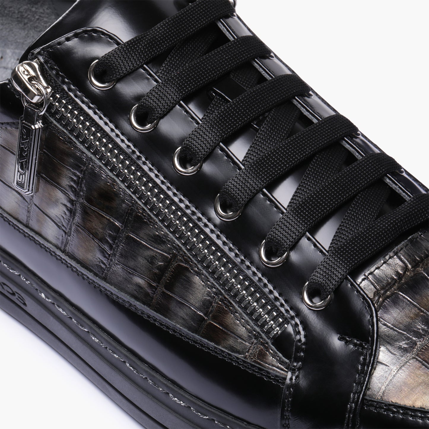 Men's Gold & Silver Leather Sneaker