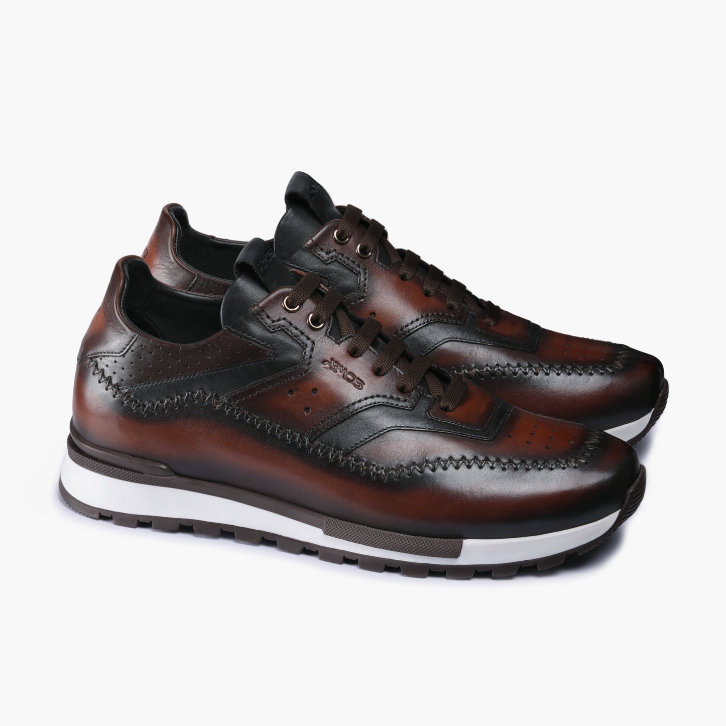 Men's Brown Patina Leather Sneaker