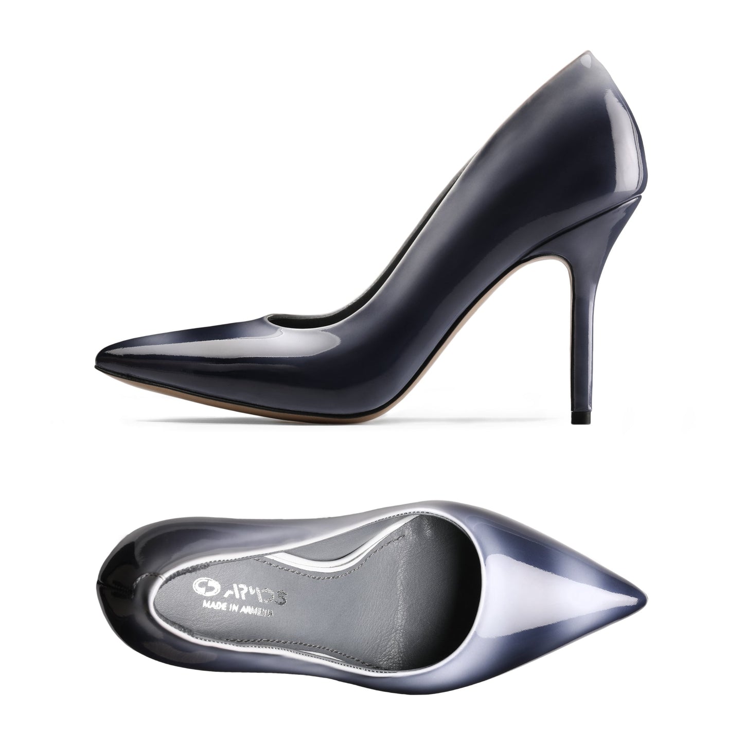 Women’s Steel Blue Patent Leather Pump