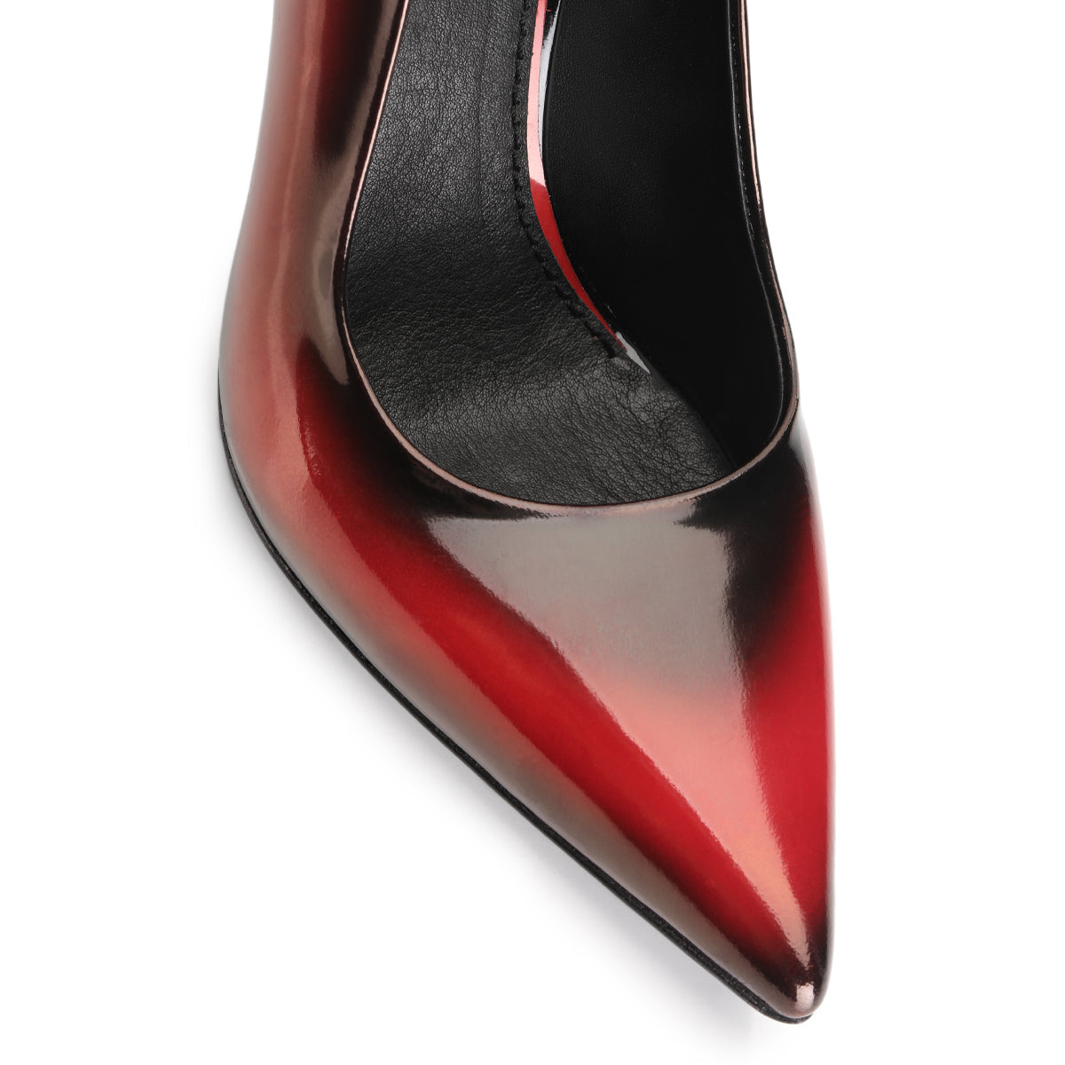 Women's Black & Red Patent Leather Pump