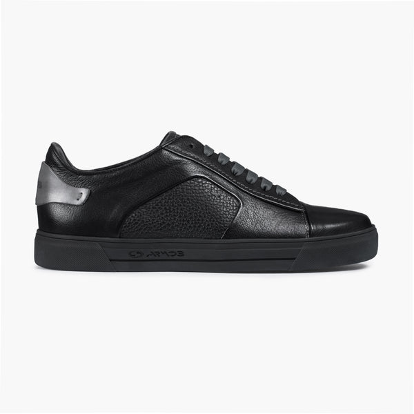 Men's Black Sneaker with Silver Inserts