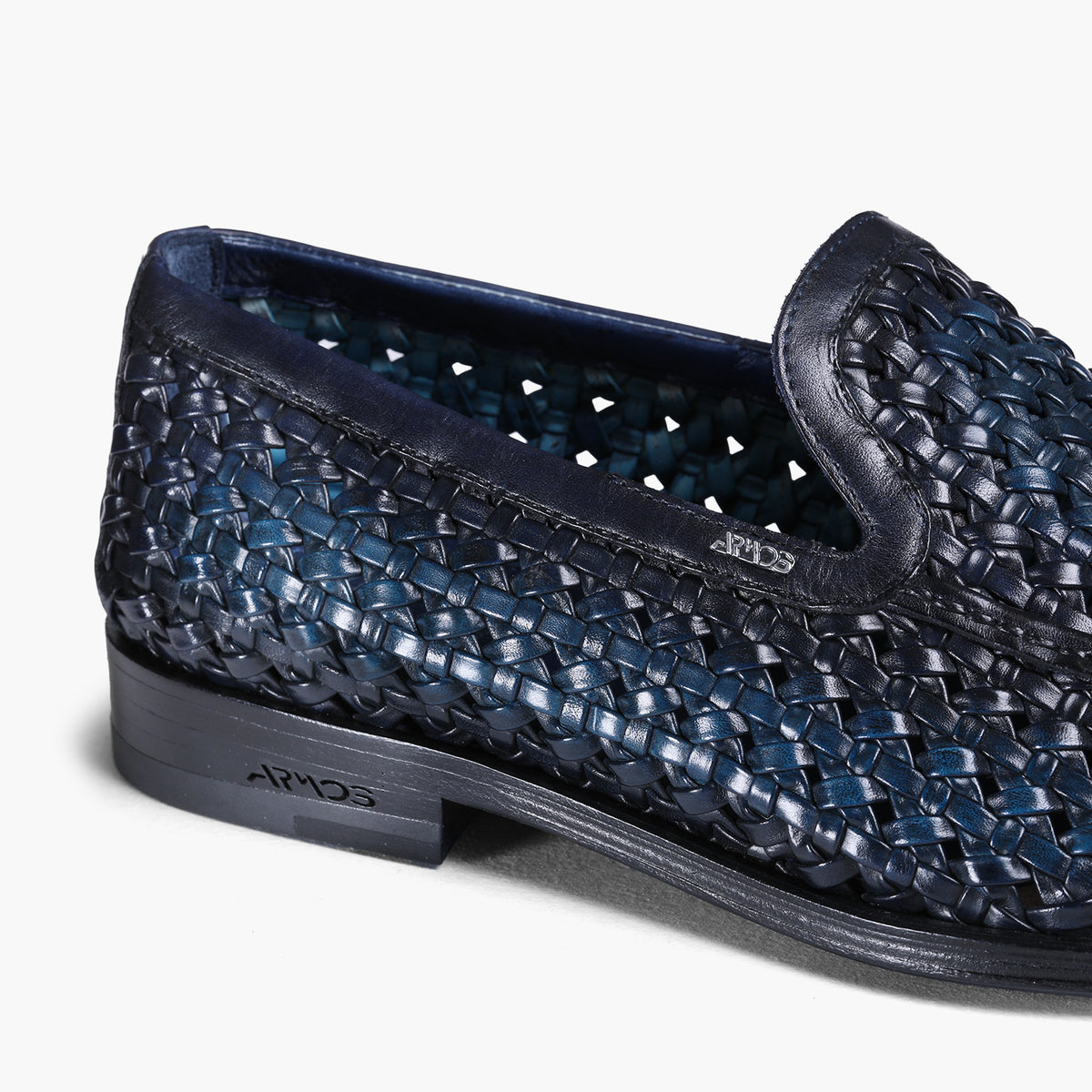 Men's Blue Woven Leather Loafer
- detail