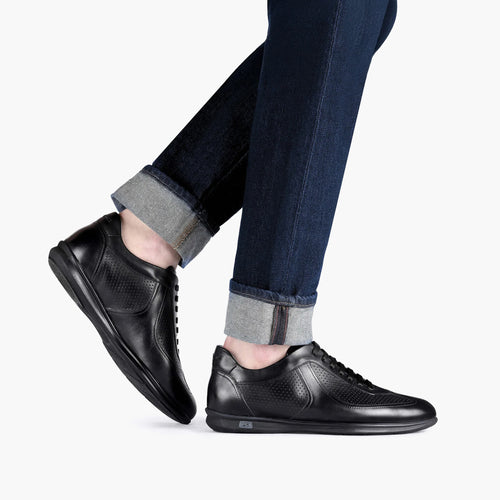 Men's Black Perforated Sneaker