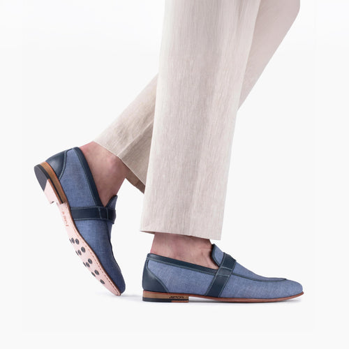 Men’s Blue Denim Penny Loafer