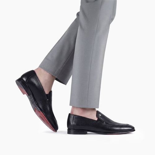 Men’s Black Deer Leather Loafer