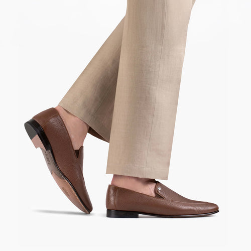 Men's Brown Deer Leather Loafer