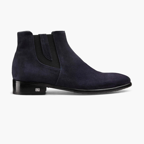Men's Blue Suede Ankle Boot
