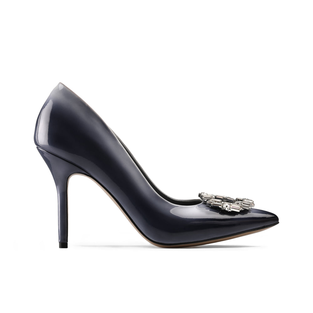 Women’s Gray & Blue Patent Pump