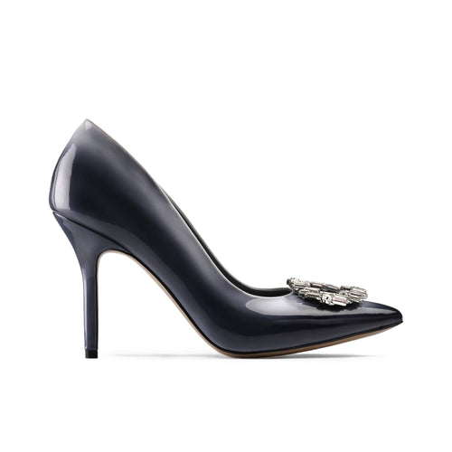 Women’s Gray & Blue Patent Pump