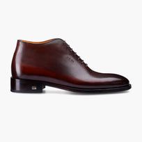 Men's Cognac Leather Oxford Ankle Boot - right side