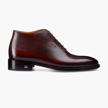 Men's Cognac Leather Oxford Ankle Boot - right side