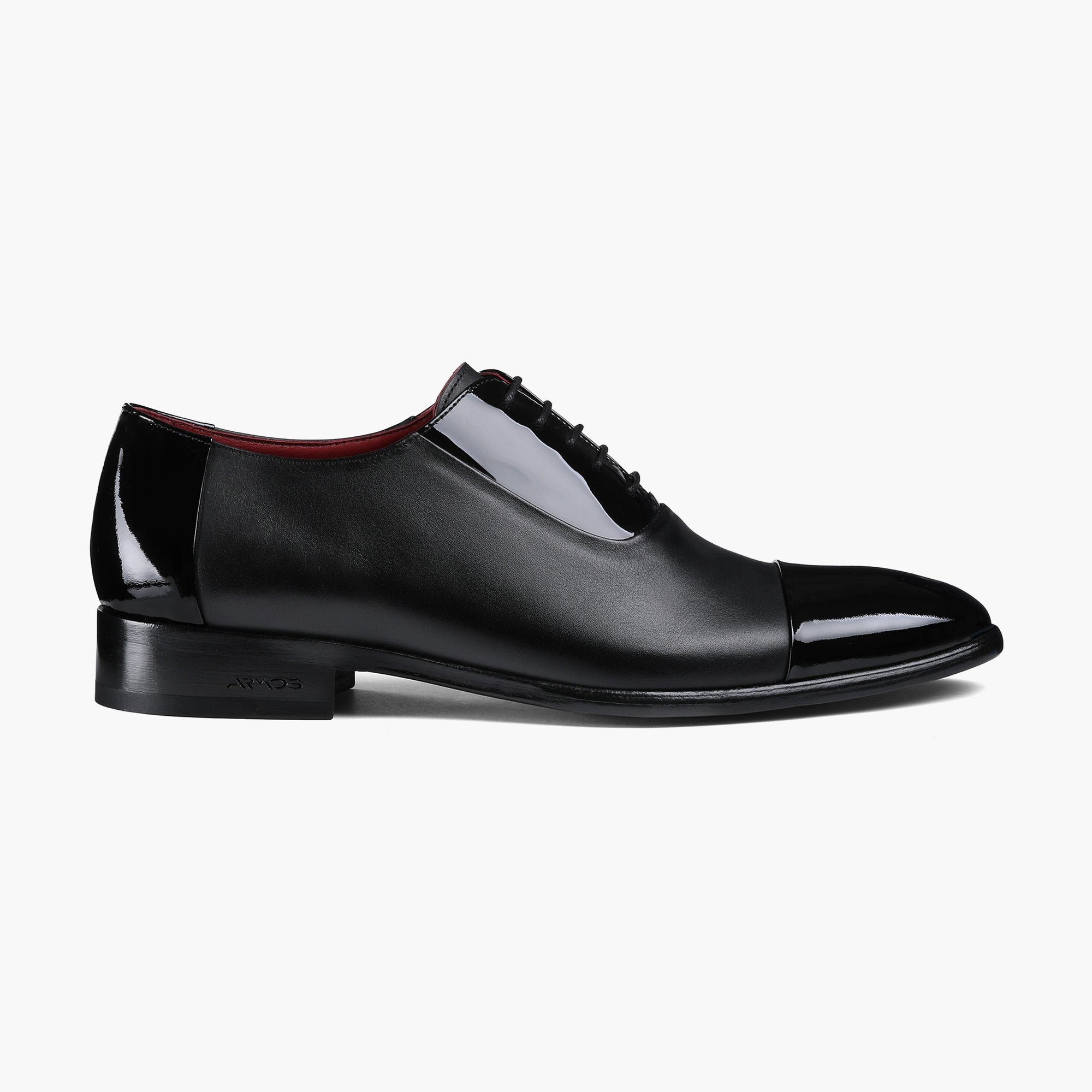 Men’s Black Patent Cap-Toe Oxford - right side