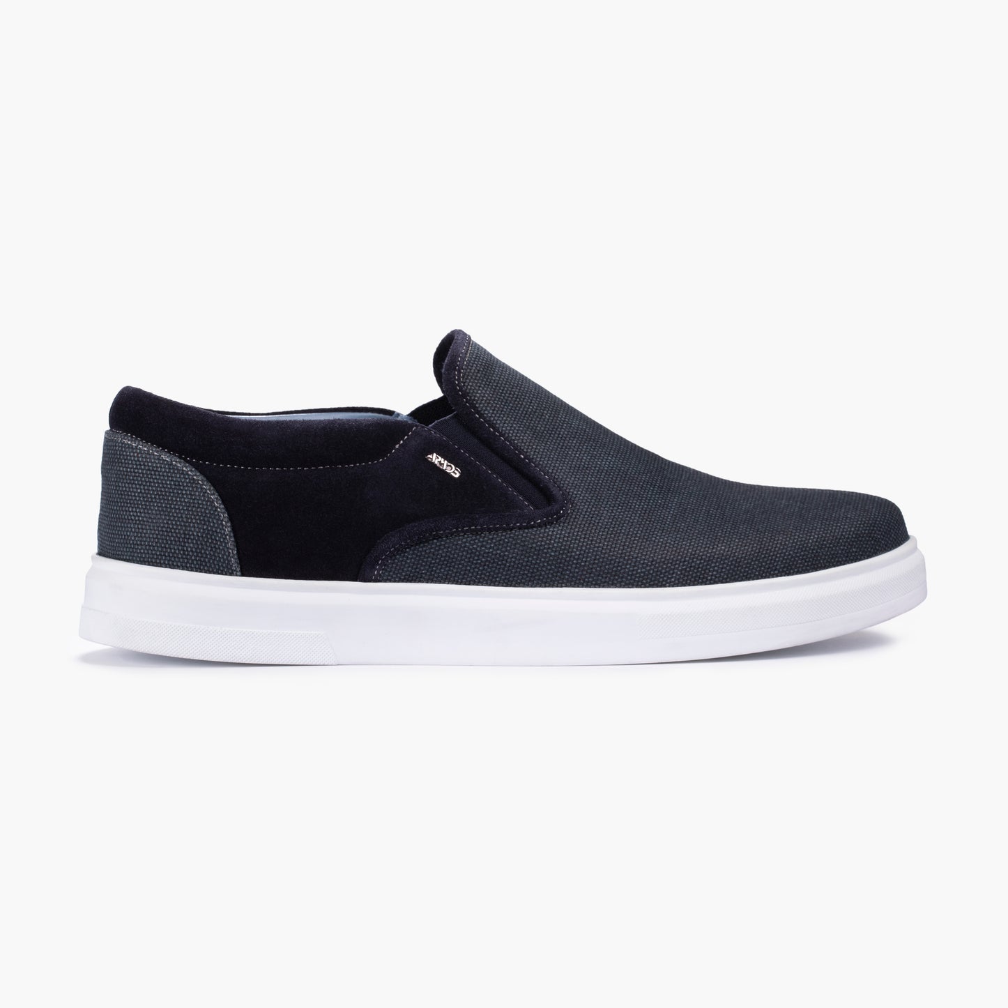 Men's Dark Gray Linen Slip-On Sneaker