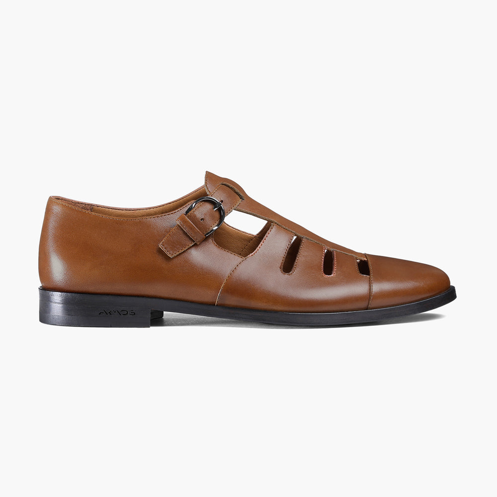 Men's Brown Closed-toe Fisherman Sandal