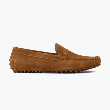 Men's Light-Brown Suede Driving Moccasin - right side