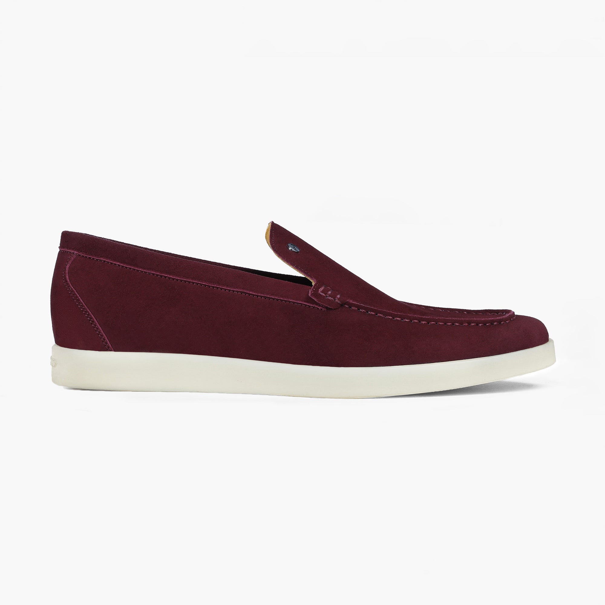 Men’s Burgundy Suede Loafer - right side