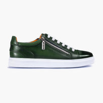 Men's Green Patina Leather Sneaker - right side