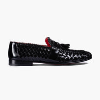 Men's Black Patent Leather Tassel Loafer - right side