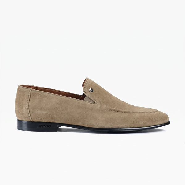 Men’s Beige Suede Leather Loafer