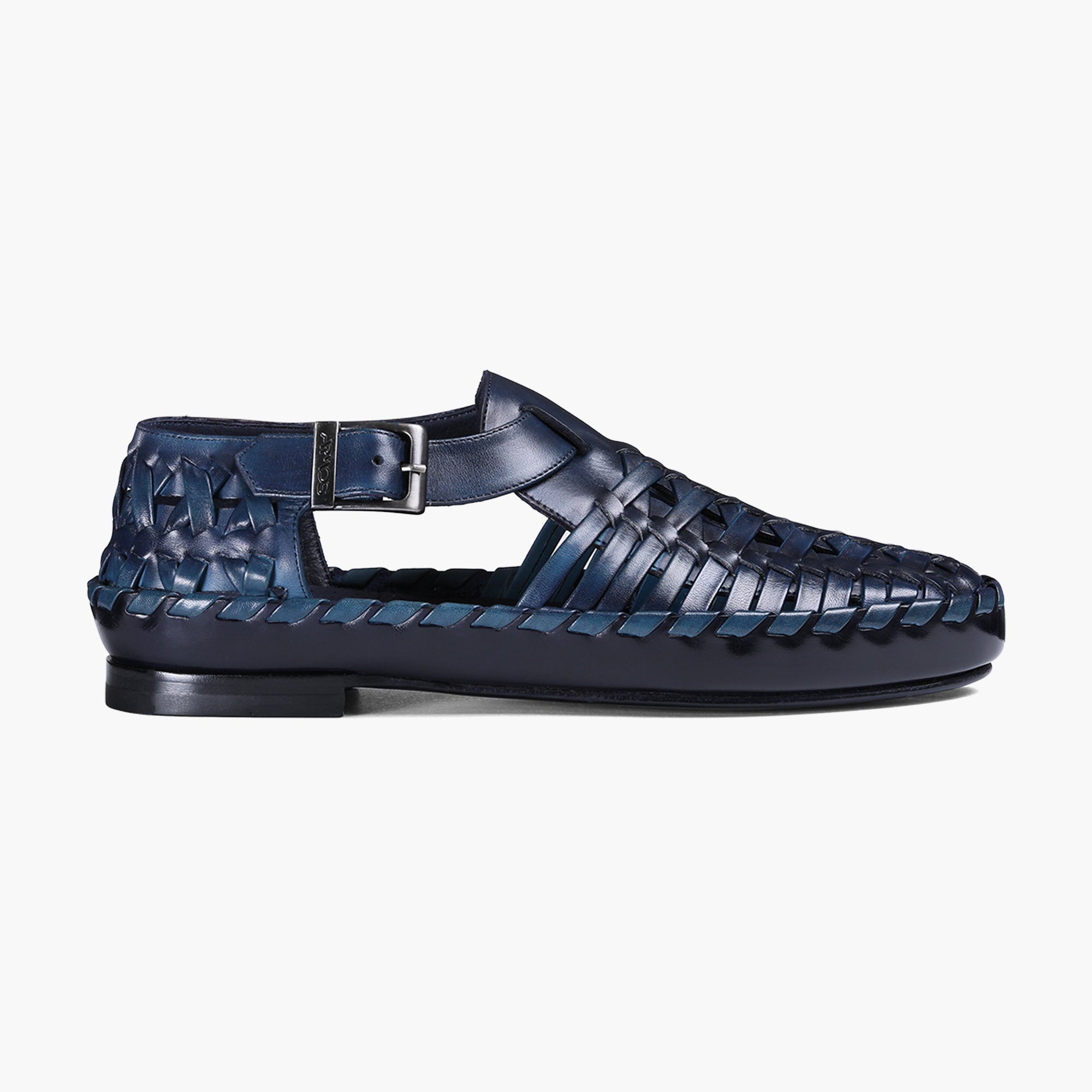 Men’s Blue Patina Leather Huarache Sandal - right side