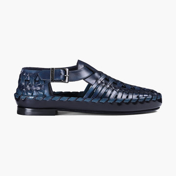 Men’s Blue Patina Leather Huarache Sandal - right side