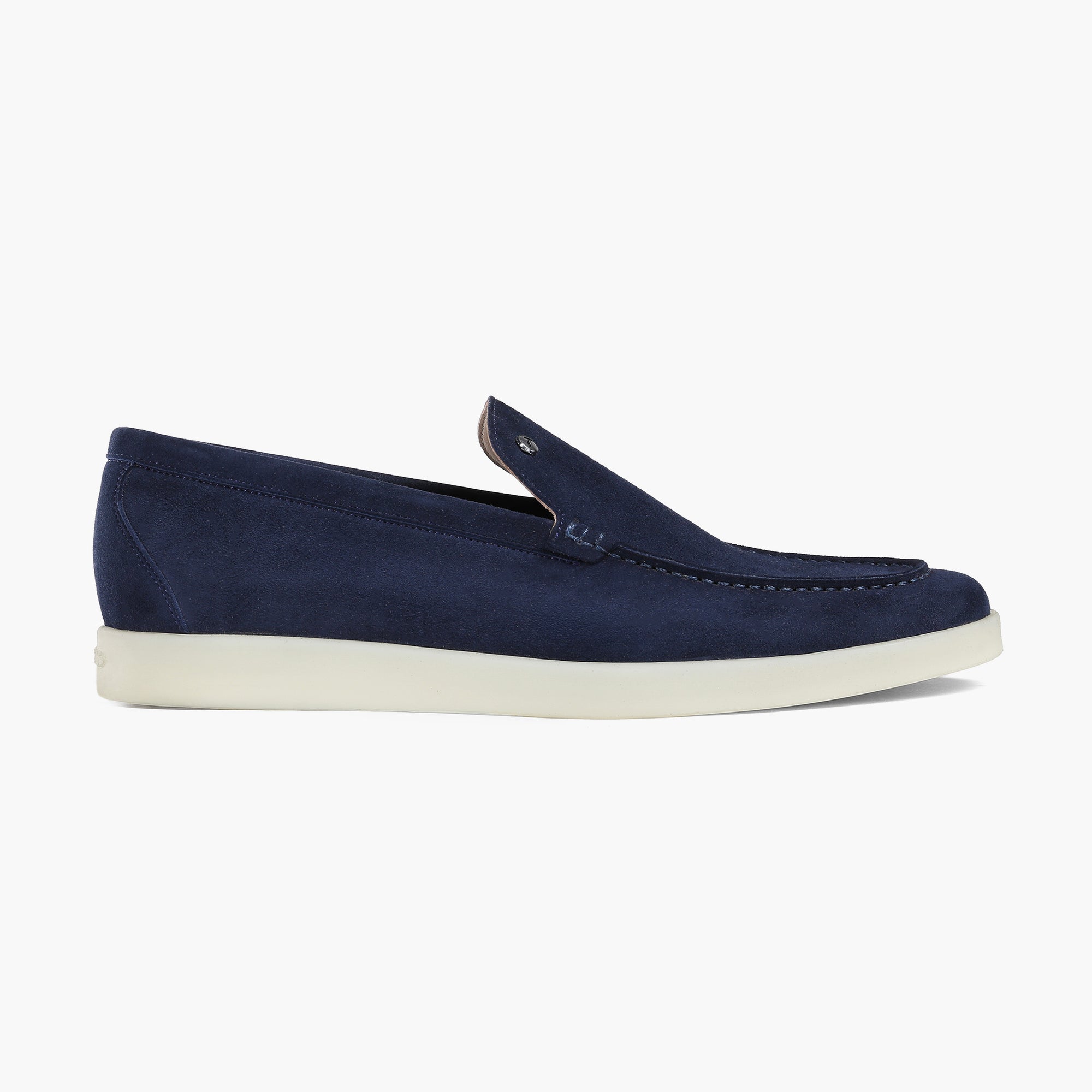 Men’s Navy Suede Loafer - right side