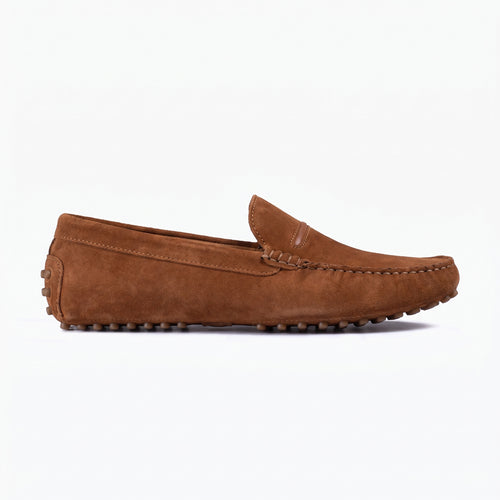 Men's Light-Brown Suede Driving Moccasin - right side