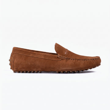 Men's Light-Brown Suede Driving Moccasin - right side