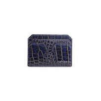 Blue crocodile print cardholder