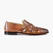 Men's Brown Leather Fisherman Sandal - right side