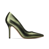 Women's Metallic Pearl Green Pump - right side