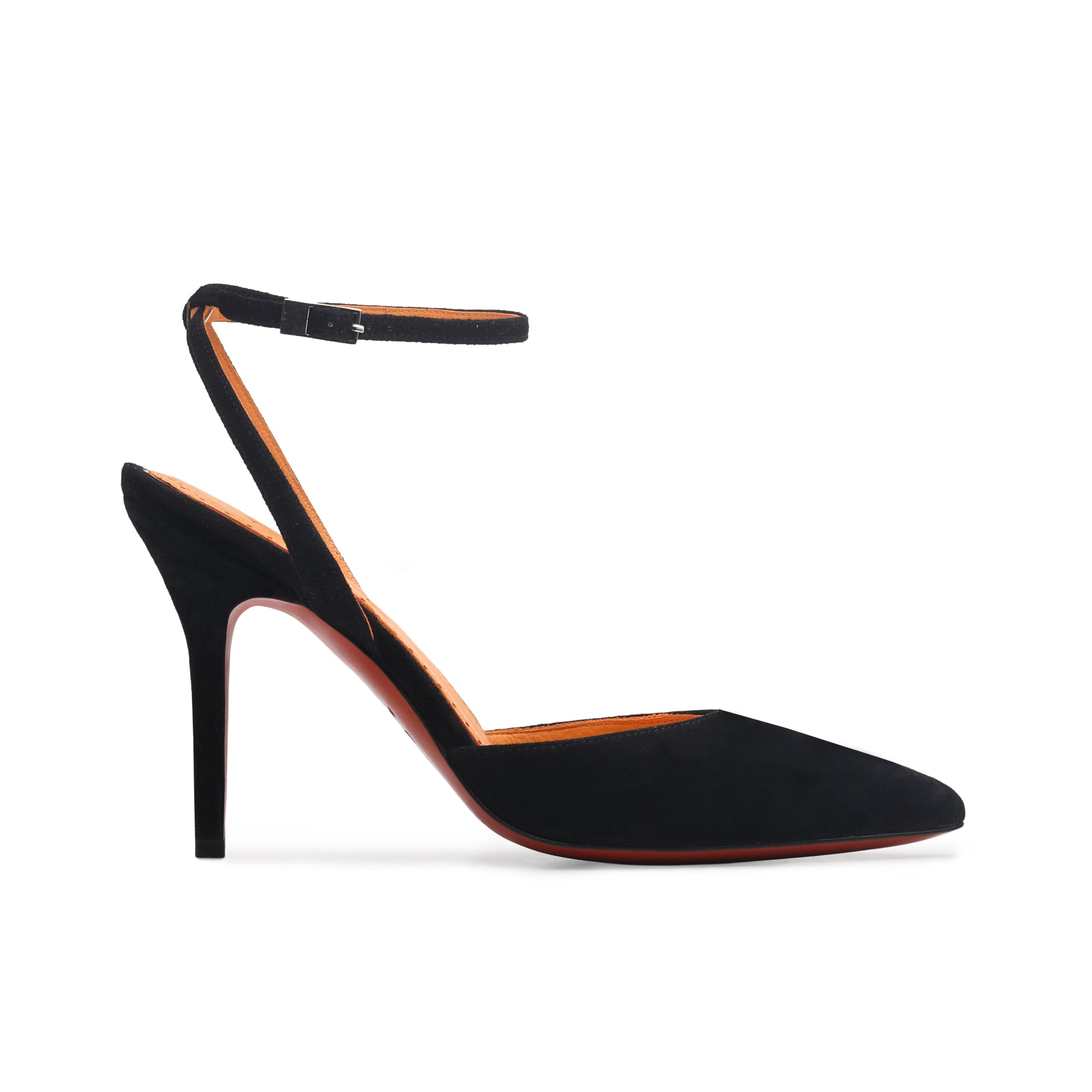 Women's Black Suede Slingback Pump