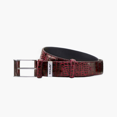 Men’s Burgundy Leather Belt