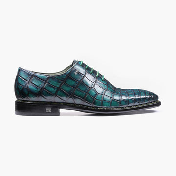 Men’s Green Crocodile Leather Oxford