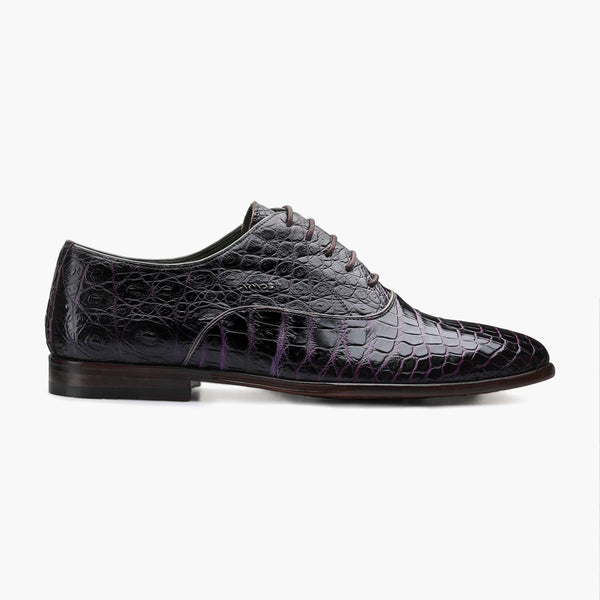 Men’s Purple Crocodile Leather Oxford