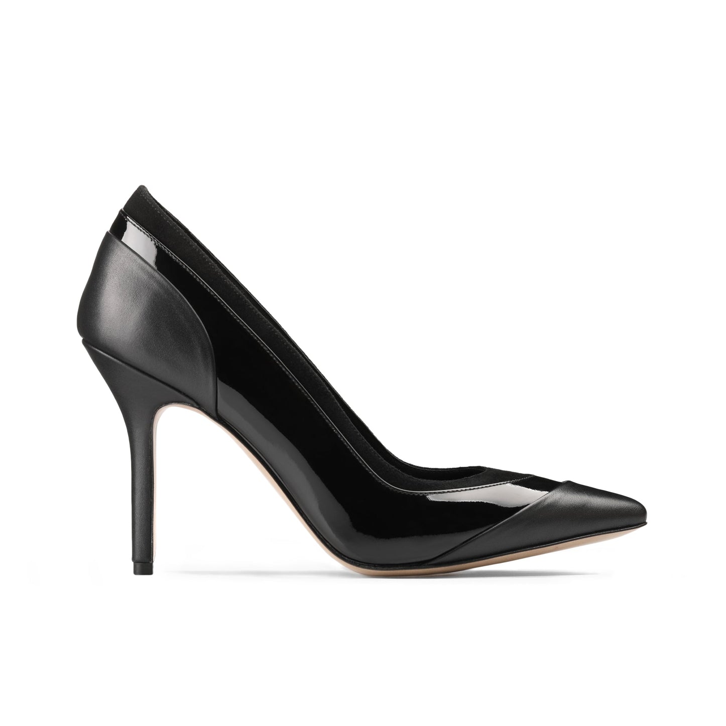 Women’s Black Pointed-Toe Leather Pump