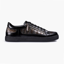 Men's Gold & Silver Leather Sneaker - right side
