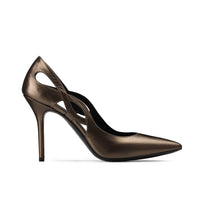 Women’s Bronze Leather Pump - right side
