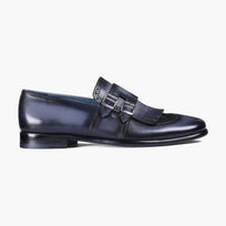 Men’s Gray Double Monk with Fringe - right side